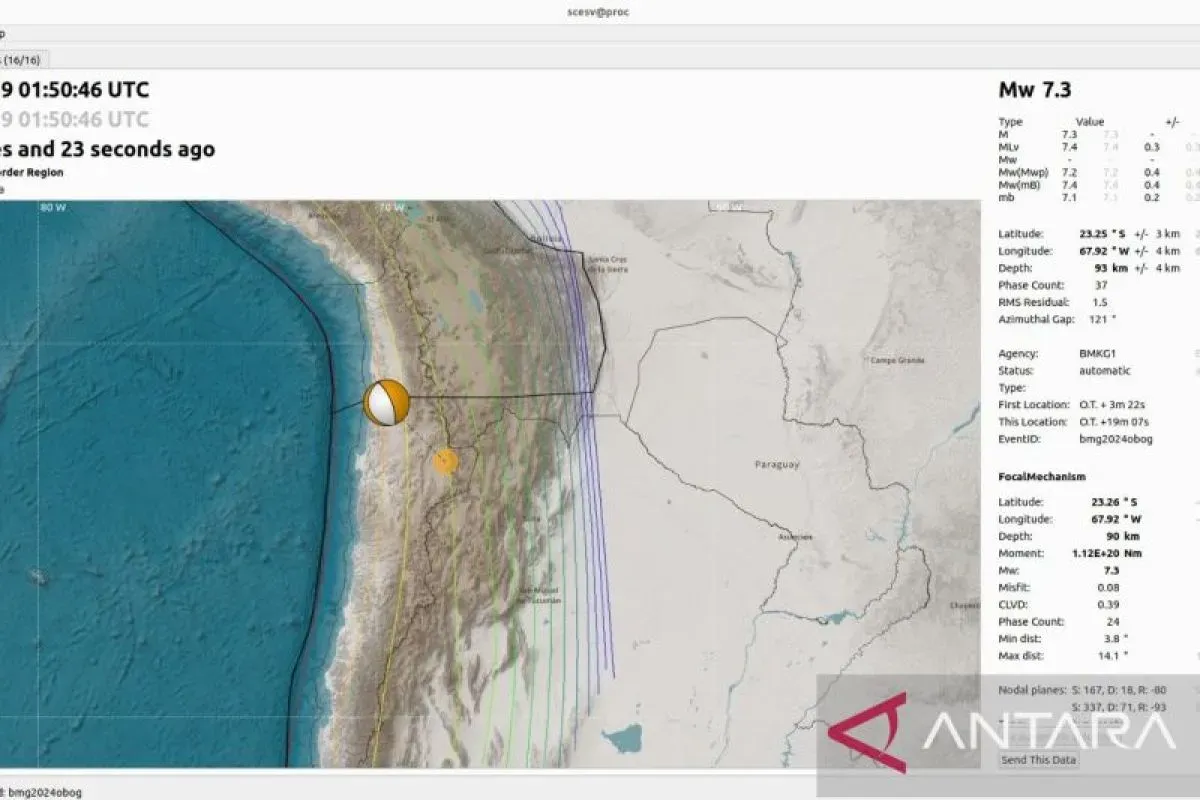 Gempa 7,3 Magnitudo Guncang Chile